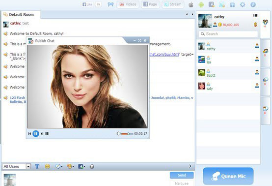HTML chat client, Highlight with your website traffic