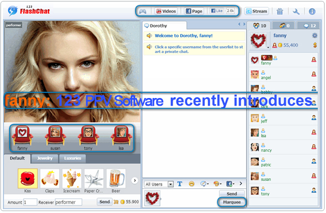 Title: 123 PPV Software Chat Software HD Video, Webcam Chat, HTML Chat, Live PPV Software, Video Chat