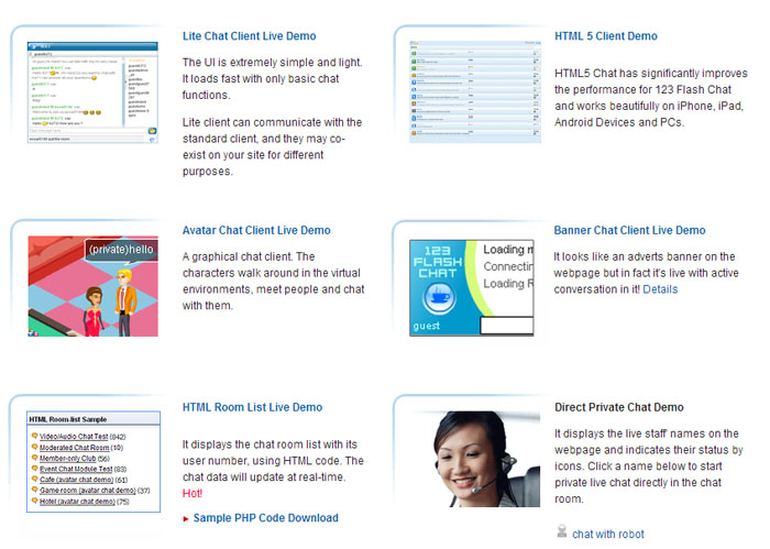Various Chat Clients for The Online Community Software