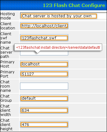 Then configure the following parameters