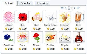 Virtual Gift is added to the HTML5 client of 123FlashChat.